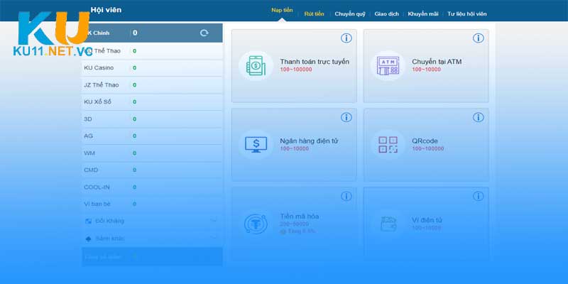 nạp tiền ku11
